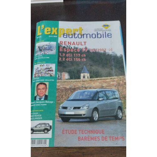 Revue Technique Automobile Renault Espace Iv 09/2002 1.9 Dci 117 Ch 2.2 Dci 150 Ch