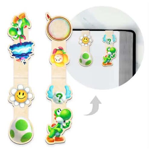 Marque-pages magnétiques - Goodie OFFICIEL Yoshi and the Mysterious Book - Jeu Nintendo Switch 2 magnetic bookmarks