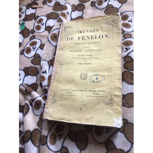 Oeuvres De Fenelon,…Édition Dirigée Par…Directeurs Séminaires St Sulpice. Tome 1. Premier. Traité Existence Attributs De Dieu, Lettres Sur Divers Sujets De Métaphysique Et De Religion 
