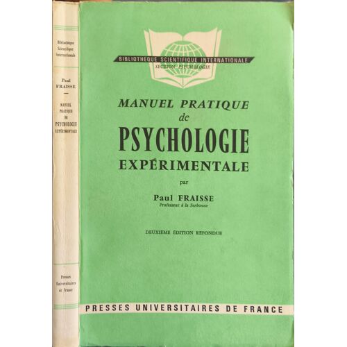 Manuel Pratique De Psychologie Expérimentale