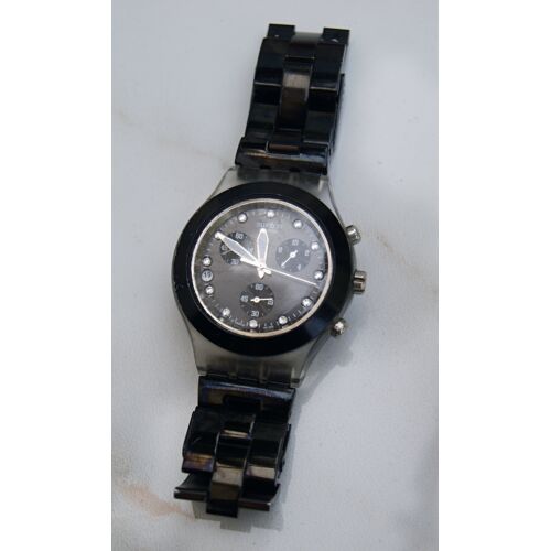 Full Blooded Night - Swatch Diaphane Chrono - Svck4035g, Modele Rare