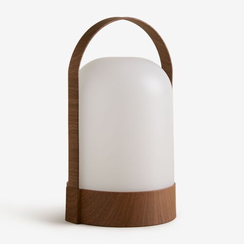 Lampe De Table Extérieure À Led Sans Fil Agnese Marron Bois Foncé