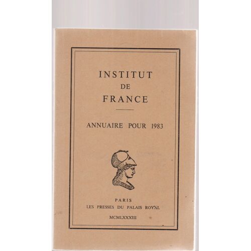 Institut De France. Annuaire Pour 1983.
