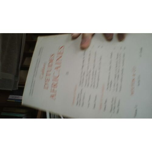 Cahiers D Etudes Africaines 21