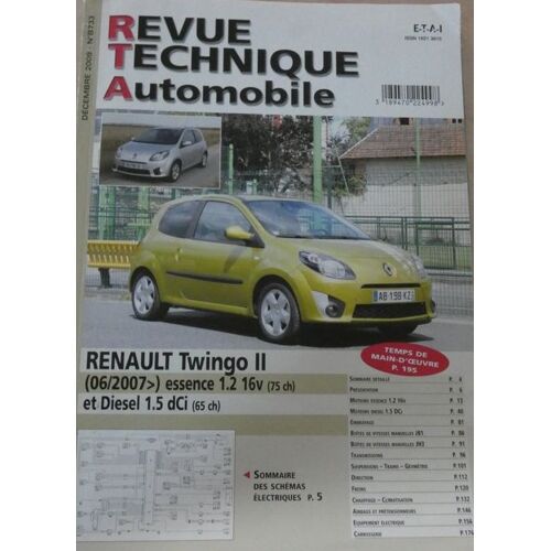 Revue Technique Automobile - N°B733 - Décembre 2009 - Twingo Ii (06/2007) Essence Et Diesel