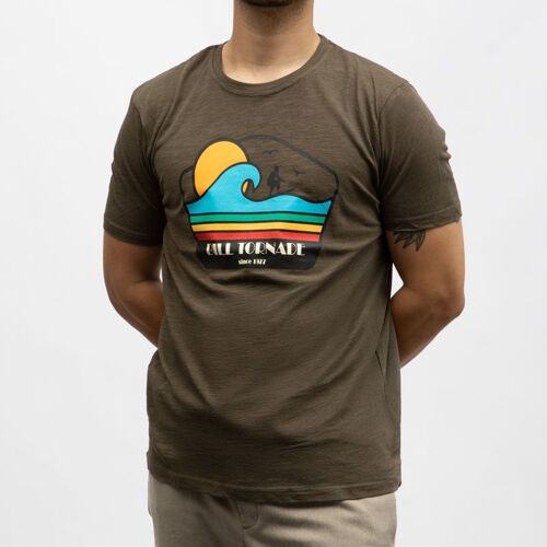 Tee Shirt Slub Print Hom Bill Tornade 24360 Homme Bill Tornade
