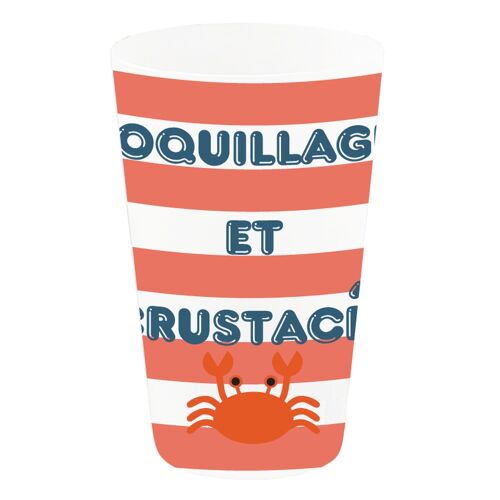 GOBELET RÉUTILISABLE PP COQUILLAGES CRUSTACÉS 25CL