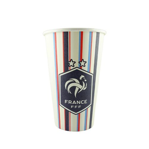 10 GOBELETS CARTON FFF FRANCE VINTAGE 45CL BLANC
