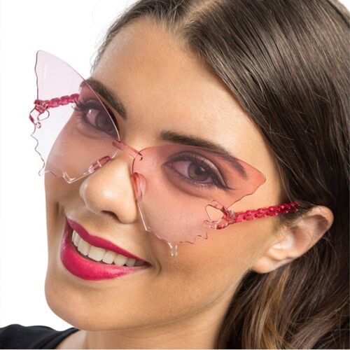 Lunettes Pc Papillon Verres Fumés Rose Adulte