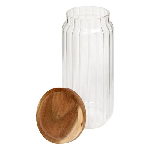 BOCAL STRIÉ VERRE 1L 9X20.4CM