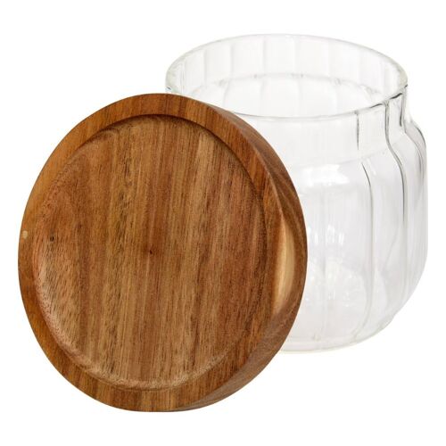 BOCAL STRIÉ VERRE 0.3L 9X8.5CM