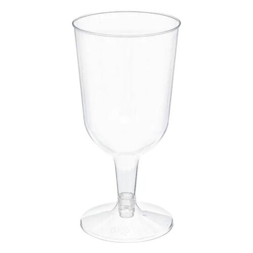 12 VERRES À PIED RÉUTILISABLES 15CL TRANSPARENT