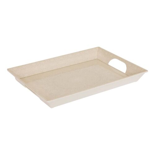 PLATEAU MÉLAMINE RECTANGLE 40.6X29.6X4.5CM BEIGE