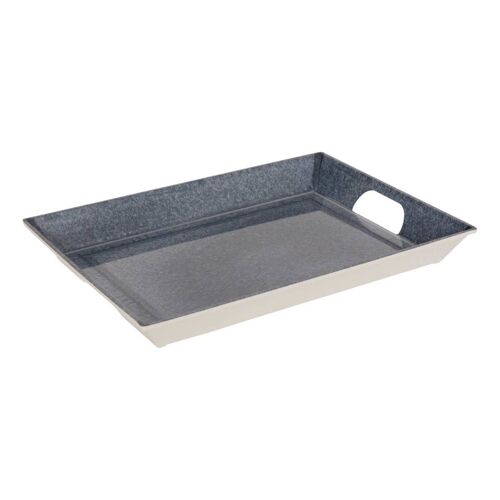 PLATEAU MÉLAMINE RECTANGLE 46.4X34.2X5CM BLEU