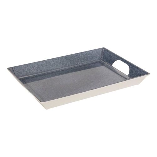 PLATEAU MÉLAMINE RECTANGLE 40.6X29.6X4.5CM BLEU