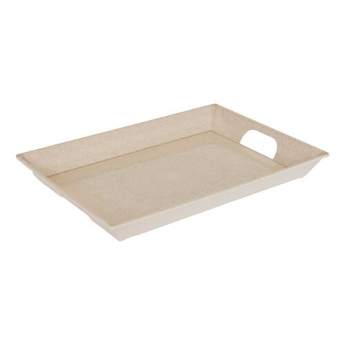 PLATEAU MÉLAMINE RECTANGLE 46.4X34.2X5CM BEIGE