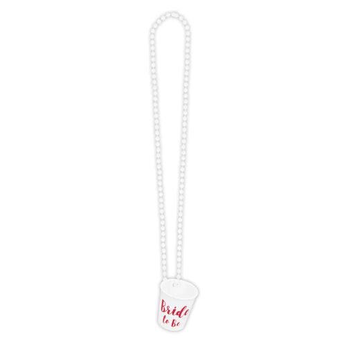 COLLIER VERRE À SHOT PP BRIDE TO BE BLANC FEMME