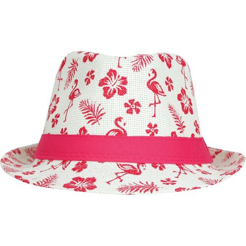 Chapeau Borsalino Tropical Flamant Rose Adulte