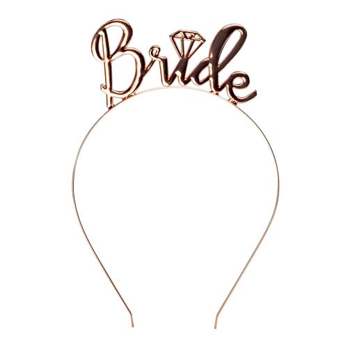 Serre-Tête Métal Bride Or Rose Evjf Femme