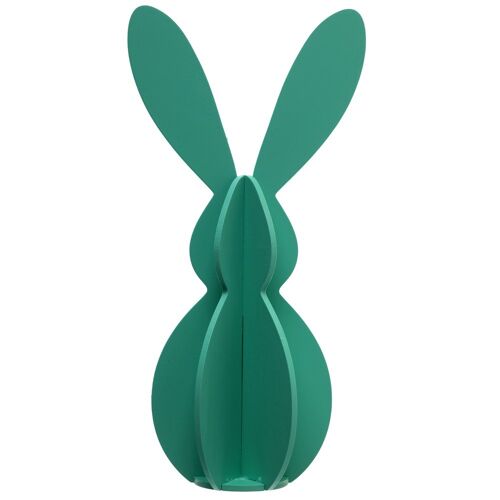 DÉCORATION LAPIN SILHOUETTE BOIS 20.5CM VERT