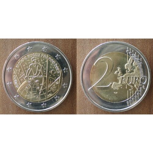 France 2 Euro 2023 Coupe Du Monde De Rugby Neuve Piece Euros