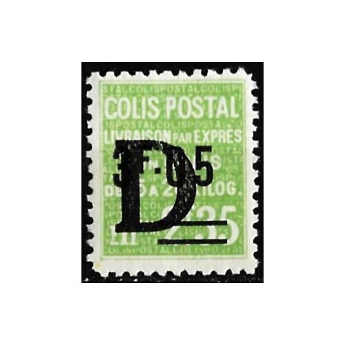 France 1938, Très Beau Timbre Pour Colis Postal Neuf** Luxe Yvert 144, Livraison Par Express, 2.35f Vet Clair Avec Double Surchargé, "D" Et "3f05", Cote 12 Euros.