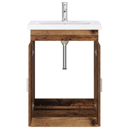 vidaXL Ensemble de mobilier de salle de bain Bois ancien