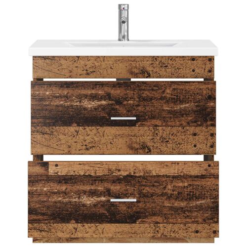 vidaXL Ensemble de mobilier de salle de bain Bois ancien