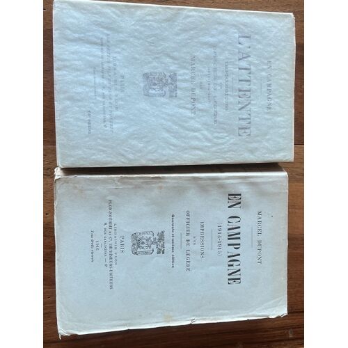 Lot De Livres De Marcel Dupont En Campagne Et L’Attente 