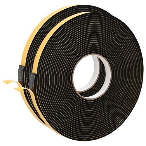 vidaXL Ruban adhésif en mousse 2 pcs Noir 20mm x 10m Mousse CR