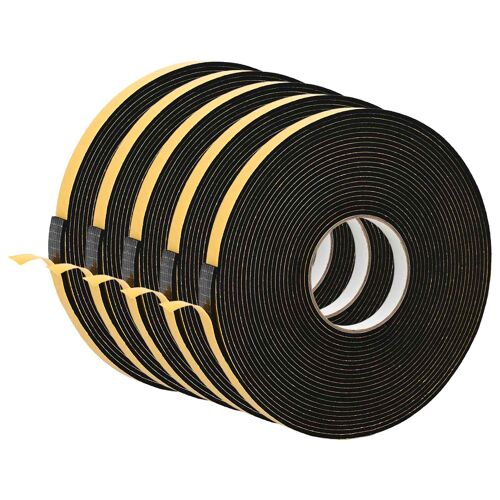 vidaXL Ruban adhésif en mousse 5 pcs Noir 15mm x 10m Mousse CR