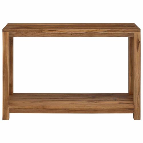 vidaXL Table console Naturel 110 x 35 x 75 cm Bois de teck massif