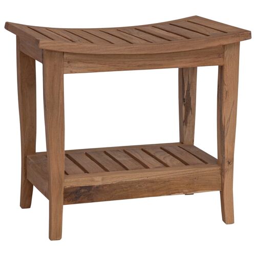 vidaXL Table d'appoint de salle de bain Naturel 50 x 35 x 45 cm