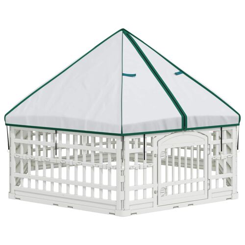 Vidaxl Parc De Jeu Pour Chiens À 6 Panneaux Blanc 179 X 151 X 114 Cm