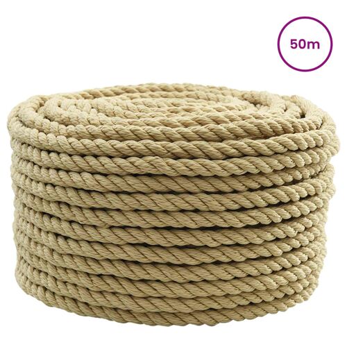 vidaXL Corde de bateau 50 m 1.4 Naturel PP