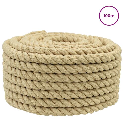 vidaXL Corde de bateau 100 m 2 Naturel PP