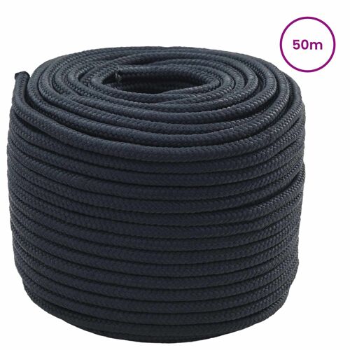 vidaXL Corde de bateau Bleu royal 50 m Polyester