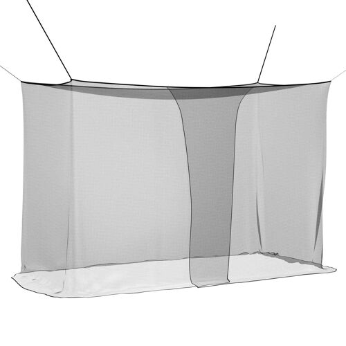 vidaXL Filet anti-moustiques pour lit 156 mailles Noir Polyester