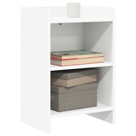 vidaXL Tables de chevet 2 pcs Blanc 40 x 30 x 60 cm Bois d'ingénierie