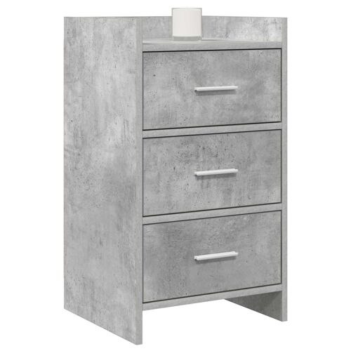 vidaXL Tables de chevet Gris béton 40 x 36 x 70 cm Bois d'ingénierie