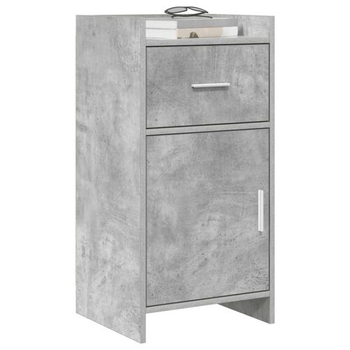 vidaXL Buffet Gris béton 40 x 36 x 80 cm Bois d'ingénierie
