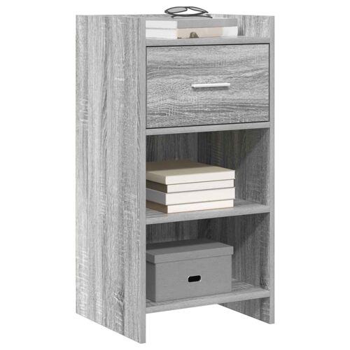 vidaXL Buffet Sonoma gris 40 x 36 x 80 cm Bois d'ingénierie