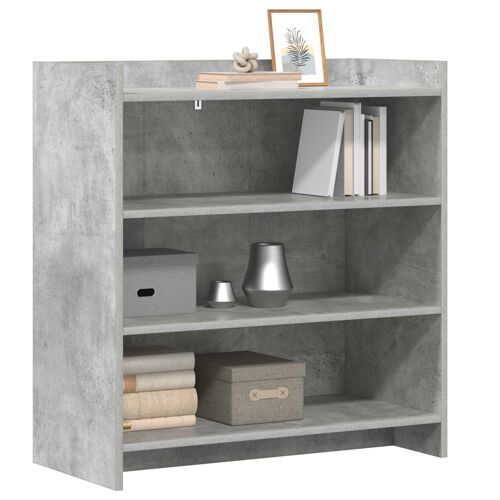 vidaXL Buffet Gris béton 75 x 36 x 80 cm Bois d'ingénierie