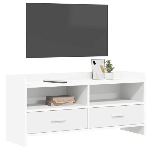 vidaXL Meuble TV 100 x 33 x 47 cm Blanc Bois d'ingénierie