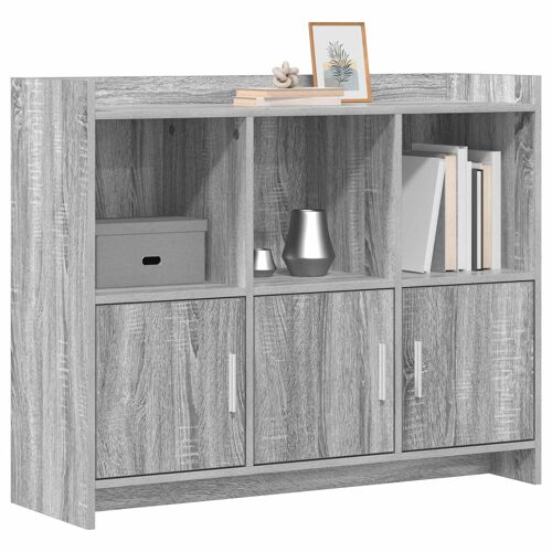 vidaXL Buffet Sonoma gris 98,5 x 33 x 80 cm Bois d'ingénierie