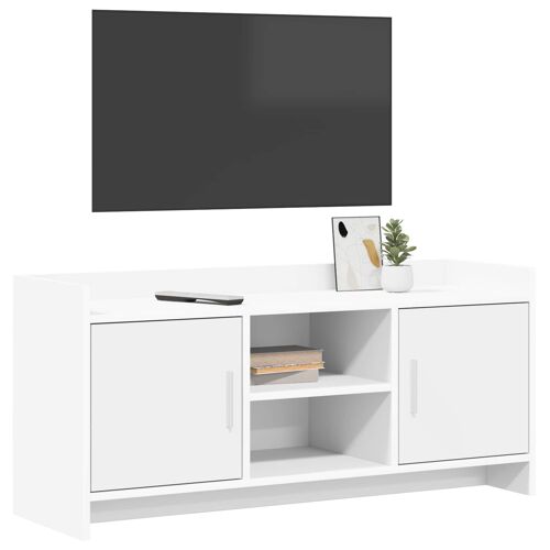 vidaXL Meuble TV 102 x 33 x 47 cm Blanc Bois d'ingénierie