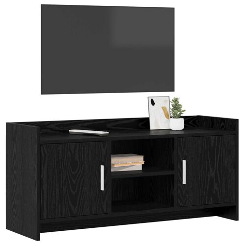 vidaXL Meuble TV 102 x 33 x 47 cm Chêne noir Bois d'ingénierie