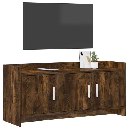 vidaXL Meuble TV 102 x 33 x 47 cm Chêne fumé Bois d'ingénierie