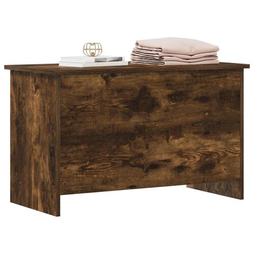 vidaXL Coffre de rangement avec stockage Chêne fumé 80 x 40 x 50 cm