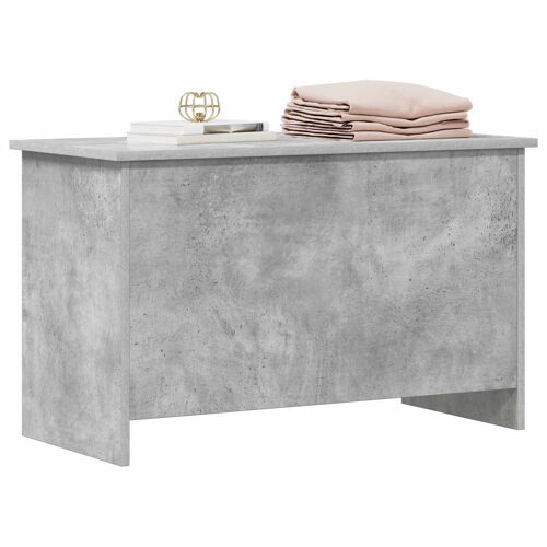 vidaXL Coffre de rangement avec stockage Gris béton 80 x 40 x 50 cm